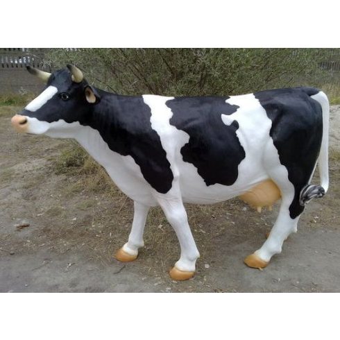 Tehén-140cm-életnagyságú-nem fejhető-fekete foltos