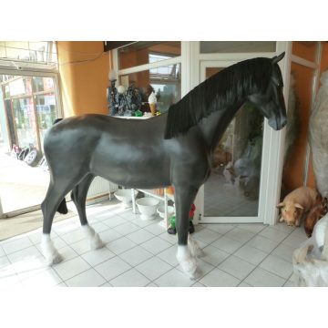 Ló-207cm-műszál sörénnyel-fekete