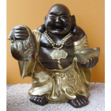 Buddha-kinai-álló/75-cm-bronz-arany
