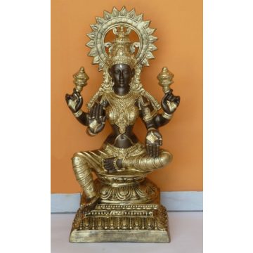 Hindu-istenno-Laksmi-ulo-bronz-arany