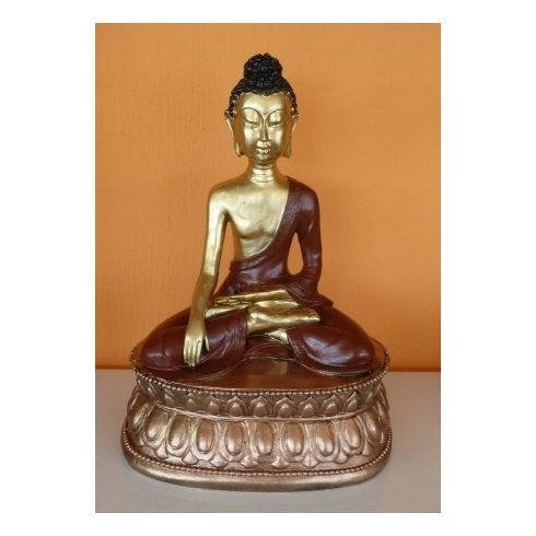 Buddha-nepali-lotuszulesben-arany-réz/AR-B6