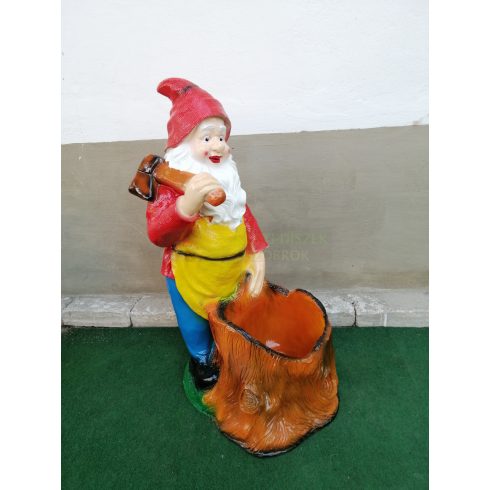 Kerti törpe-virágtartó-Favágó-78cm