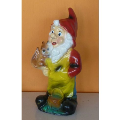 Kerti törpe-35cm-Mókussal a karján