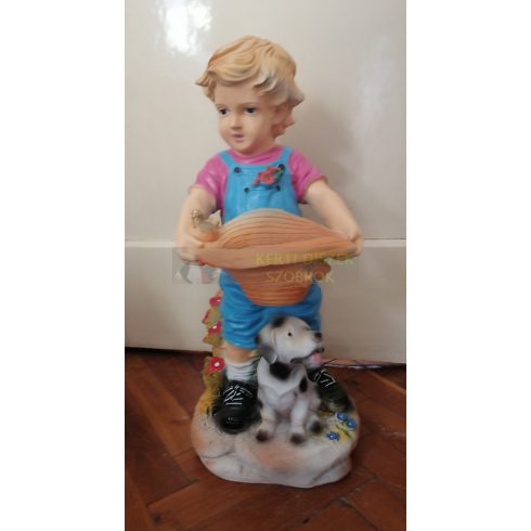 Gyerek-48cm-Fiú-kutyával/kalappal