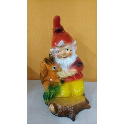 Kerti törpe-36cm-Mókust etető