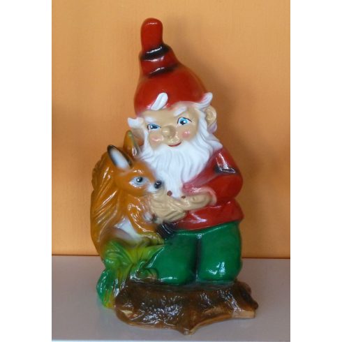 Kerti törpe-36cm-Mókust etető