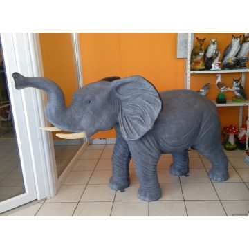 Elefánt-105 cm-agyarral/felemelt ormánnyal