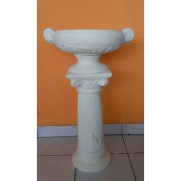 Kerámia-Oszlop-csigavonalas/virágtartó kehellyel/K41-terrakotta