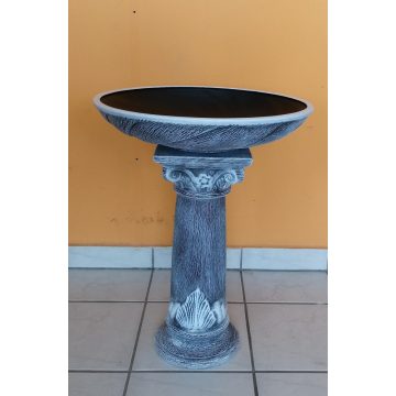 Kerámia-Oszlop-csigavonalas/virágtartó kehellyel/K19-terrakotta