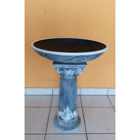 Kerámia-Oszlop-csigavonalas/virágtartó kehellyel/K19-terrakotta