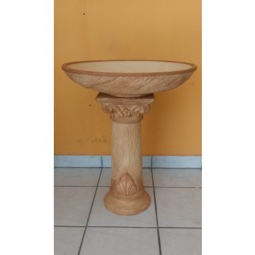 Kerámia-Oszlop-csigavonalas/virágtartó kehellyel/K19-terrakotta