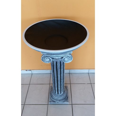 Kerámia-Oszlop-csigavonalas/virágtartó kehellyel/K19-terrakotta