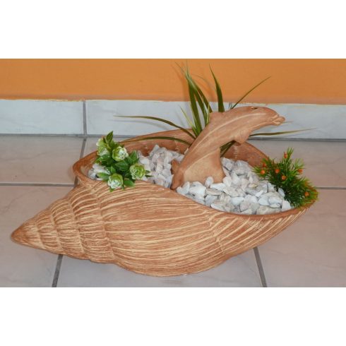 Kerámia-Csobogó-Fúrócsiga/delfinnel-terrakotta