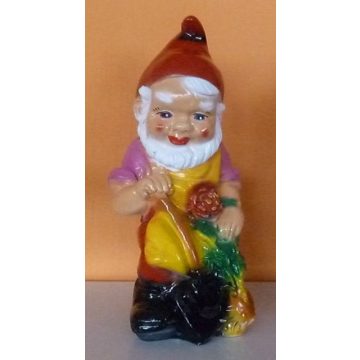 Kerti törpe-Kertész-37cm/ásóval-virággal