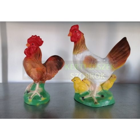 Tyúk-30cm-csibékkel