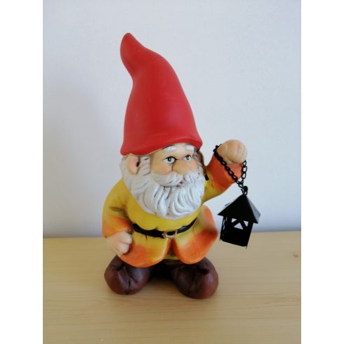 Kerti törpe-20cm-sárga kabátos