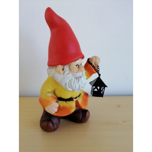 Kerti törpe-20cm-sárga kabátos