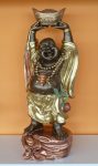 Buddha-kínai-feje fölött hajó/62cm/bronz-arany-világos réz Buddha-kínai-feje fölött hajó/62cm/bronz-arany-világos réz